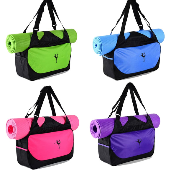 High-capacity Waterproof Canvas Yoga Mat Bag (Yoga Mat sold separately)